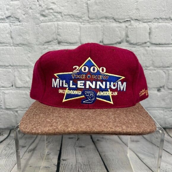 Vintage 2000 The New Millennium Embroidered Snapback Hat Drummond American Y2K - Picture 1 of 7